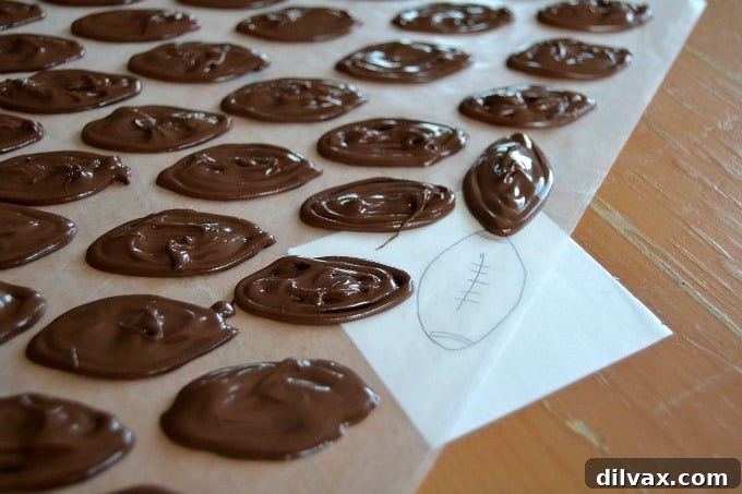 The Pressure Drop 6 Deflated Footballs - cute chocolate footballs made with chocolate and fun to serve for Game Day!