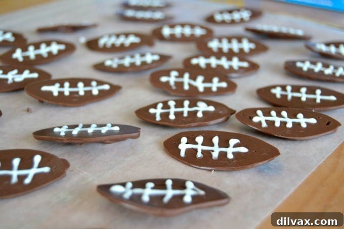 The Pressure Drop 7 Deflated Footballs - cute chocolate footballs made with chocolate and fun to serve for Game Day!