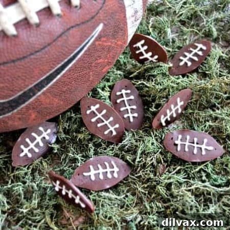 The Pressure Drop 8 Deflated Footballs - cute chocolate footballs made with chocolate and fun to serve for Game Day!
