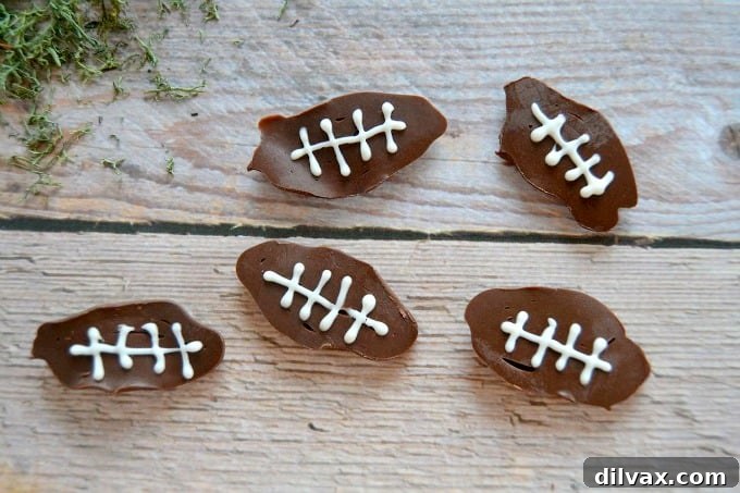 The Pressure Drop 9 Deflated Footballs - cute chocolate footballs made with chocolate and fun to serve for Game Day!