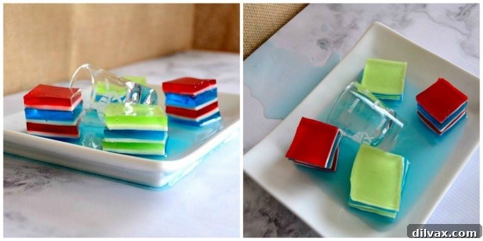 Oops, a spilled vodka shot next to game day jelly shots, highlighting their potency