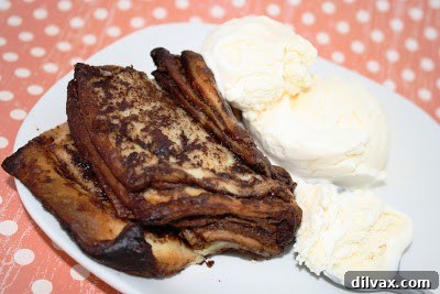 Freshly baked Nutella Pull Apart Bread, golden brown and inviting
