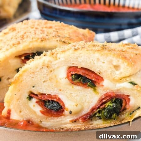 Spinach Pepperoni Bread