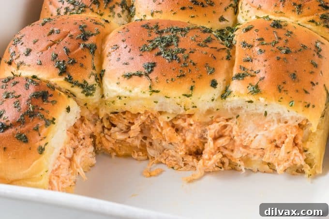 Buffalo Chicken Sliders - perfect for game day