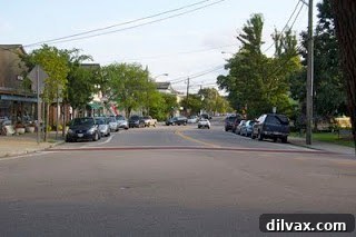 Street view of Wickford with shops and buildings