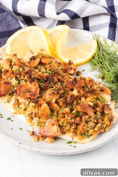 A plate of Air Fryer Tilapia ready to be served.