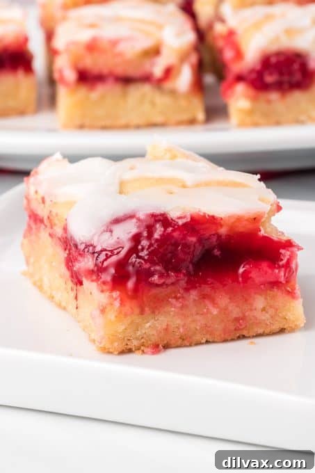 More Cherry Pie Bars on a serving platter
