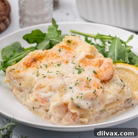 Oceanic Lasagna 12 Seafood Lasagna with crab and shrimp in a bechamel sauce.
