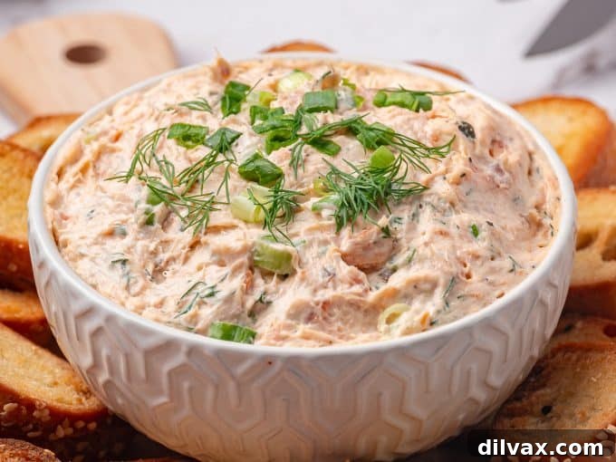 Appetizer dip made with Smoked Salmon