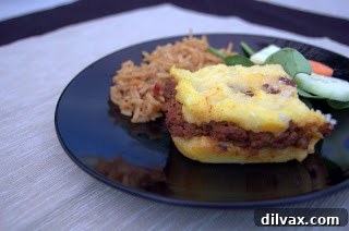 Hearty Tamale Pie 5 Baked Tamale Pie sliced into squares