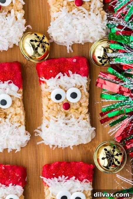 Another beautiful shot of Santa Rice Krispie Treats