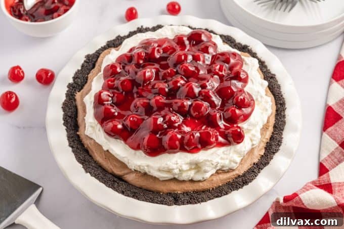 Decadent Cherry Chocolate Torte 2 Decadent No-Bake Black Forest Pie with cherry and chocolate