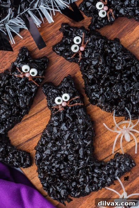 Halloween Black Cats Rice Krispie Treats
