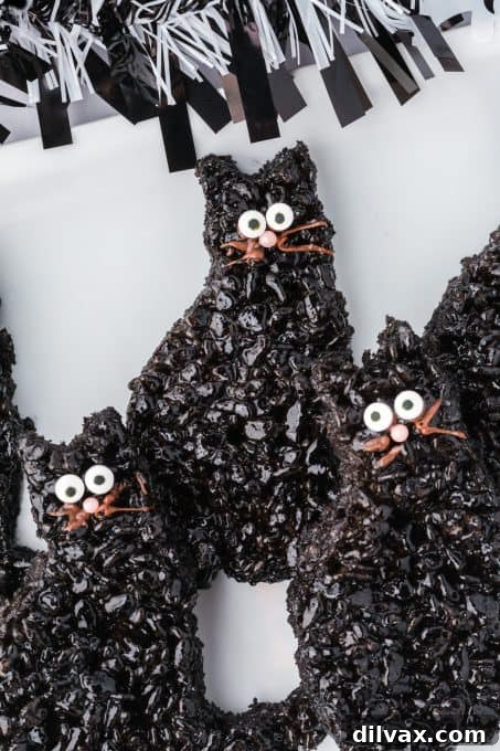Rice Krispie Black Halloween Cats
