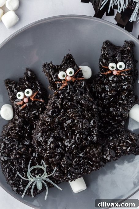 Black Rice Krispie Treat Cats