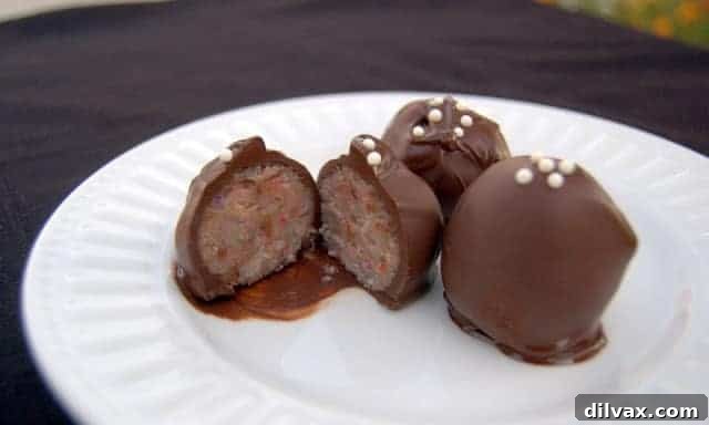 A platter of beautifully decorated chocolate caramel macchiato cake balls, ready to be served.