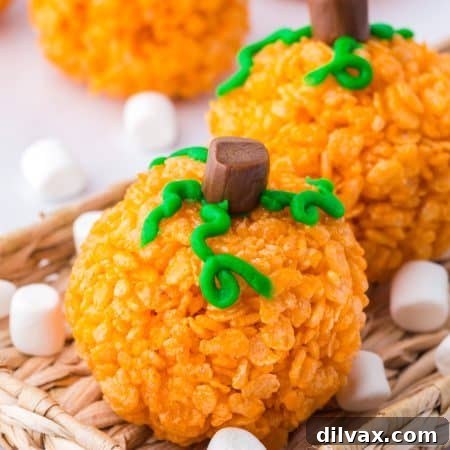 Halloween Pumpkin Rice Krispie Treats