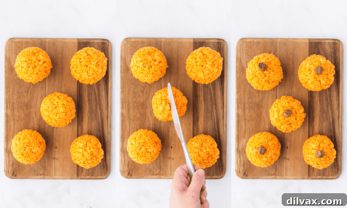 Adding orange food coloring and cereal to the marshmallow mixture