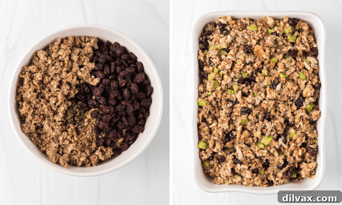 Classic Holiday Sausage Stuffing 6 Second set of Sausage Stuffing Recipe Process Photos