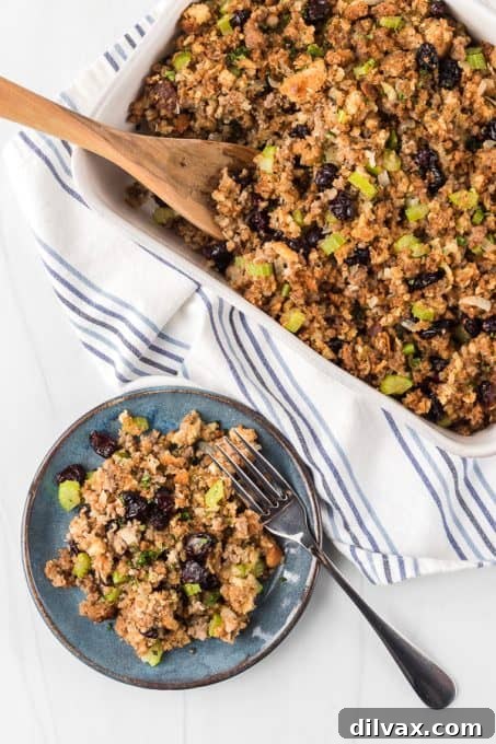 Classic Holiday Sausage Stuffing 7 A Thanksgiving sausage dressing.