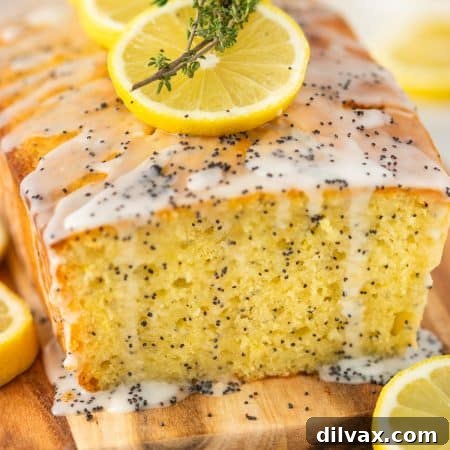 Glazed Lemon Poppy Seed Quick Bread.