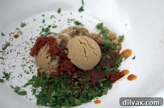 Ingredients for chipotle chicken marinade in a bowl