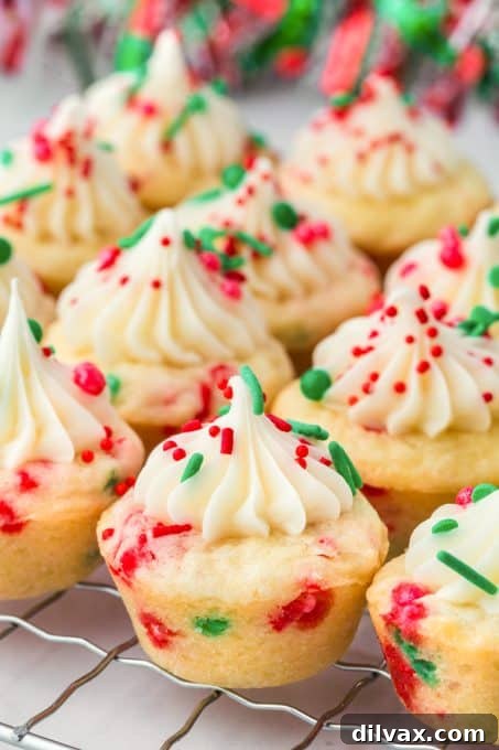 A Dozen Delights: Cookies of 2025 14 Festive Christmas Cookie Cups with sprinkles and frosting.