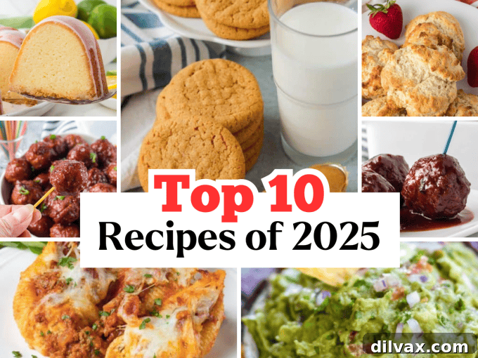 A festive table spread with various delicious dishes, symbolizing a year of favorite recipes and culinary achievements.