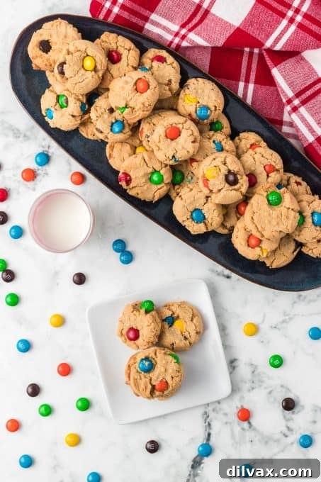 Ultimate Peanut Butter M&M Cookies 6 Chocolate M&M peanut butter cookies