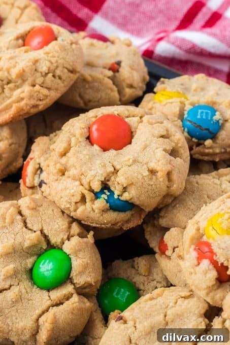 Ultimate Peanut Butter M&M Cookies 7 M&M peanut butter cookies