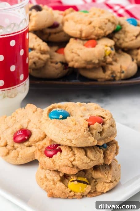 Ultimate Peanut Butter M&M Cookies 8 Peanut Butter M&M Cookies