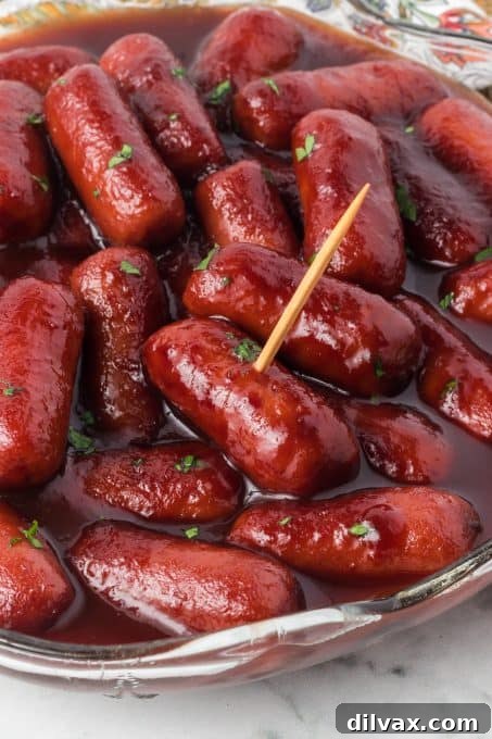 Crockpot Lil Smokies ready to serve