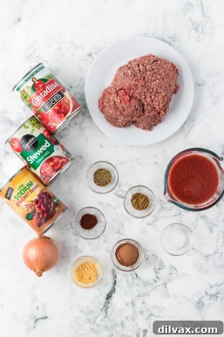 Ingredients for the Best Chili Recipe