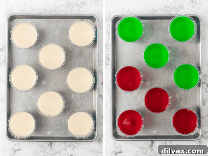 Second set of process photos for Layered Jell-O Cups