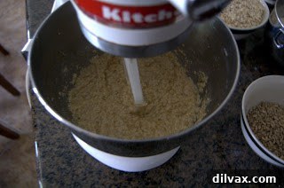 Adding eggs and vanilla to the banana mixture