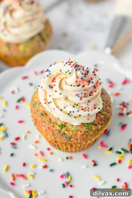 Birthday Cupcakes with Sprinkles