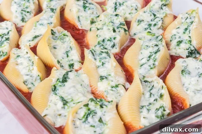 Spinach and Ricotta Stuffed Shells