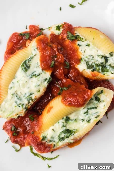 Spinach and Ricotta Stuffed Shells