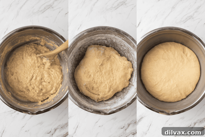 Coca Flatbread 6 The second phase of Coca Bread preparation, demonstrating the dough's development.