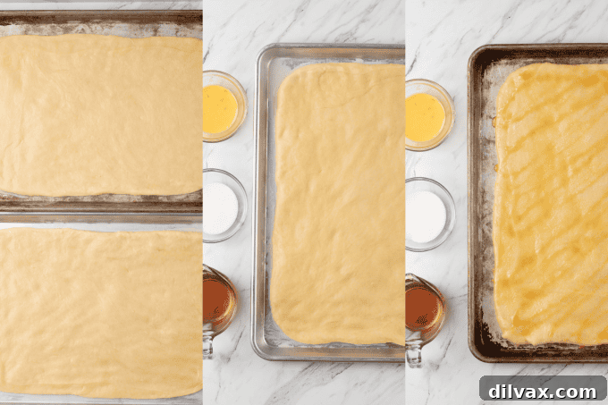 Coca Flatbread 7 The final stages of Cocoa Bread preparation before baking, showing the shaped dough.