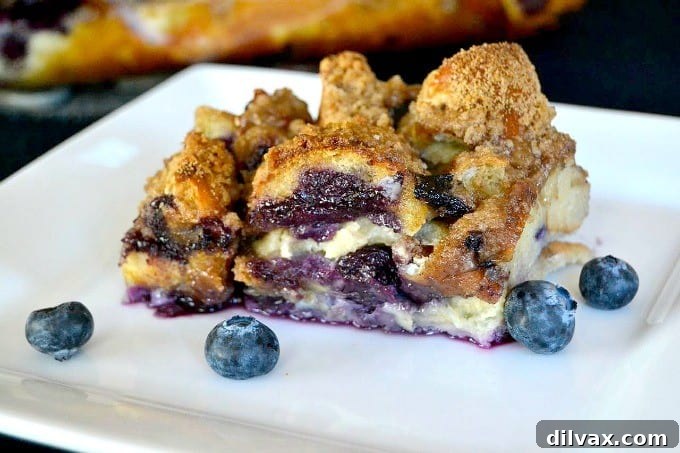 Sweet Blueberry Bagel Casserole 2 Delicious Blueberry Bagel Breakfast Bake with fresh blueberries and pecans