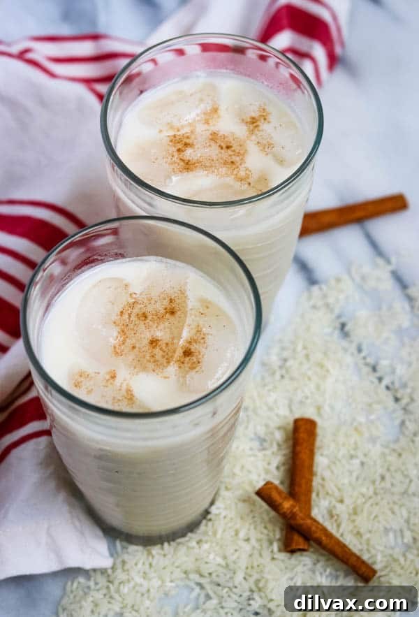 Horchata, a Mexican rice drink recipe.