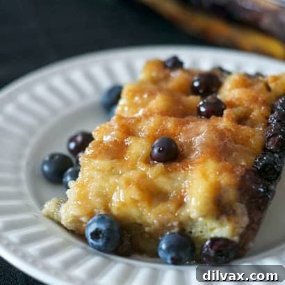 Baked Blueberry Waffles - prepare them the night before and breakfast is ready in a snap the next morning!