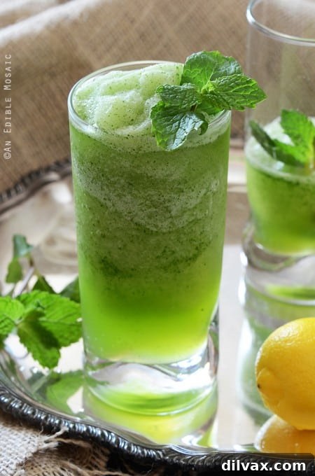 Lemonade Libations: 40+ Ways to Refresh This Summer 18 Authentic Limonana (Middle Eastern Frozen Mint Lemonade), a wonderfully chilling and invigorating drink.