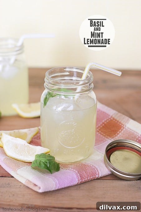 Lemonade Libations: 40+ Ways to Refresh This Summer 26 Aromatic Basil and Mint Lemonade, a refreshing and cooling herbal concoction.