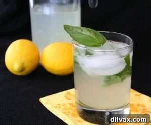 Lemonade Libations: 40+ Ways to Refresh This Summer 44 Sugar-Free Spiked Basil Lemonade, a refreshing and guilt-free alcoholic option.