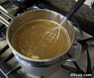 Day 124: Indian Pudding Delight 3 Adding spices and sweeteners to cornmeal mixture