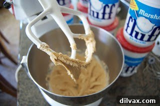 Peanut Butter and Marshmallow Fluff Swirl Brownies