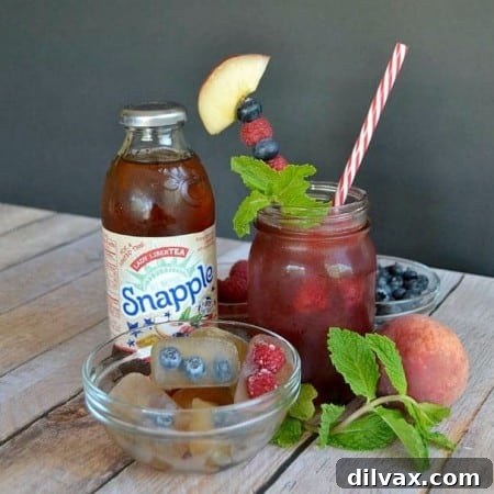 Snapple Lady LiberTEA, Raspberry Syrup, and Club Soda make the perfect summertime punch!