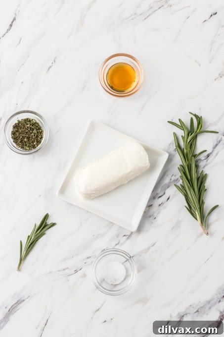 Ingredients for Whipped Goat Cheese